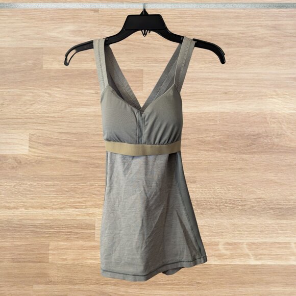 Lululemon Core Kicker Slim-Fitting Tank Top Heather Gray Pink Wide Straps Cross - Picture 9 of 16